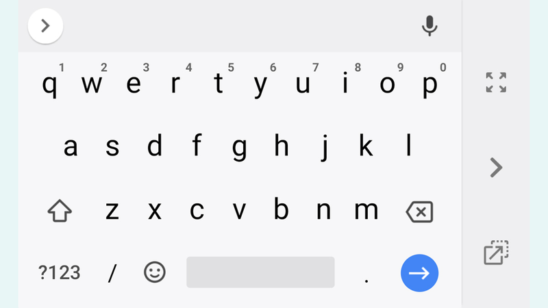 The one-handed keyboard mode on Android